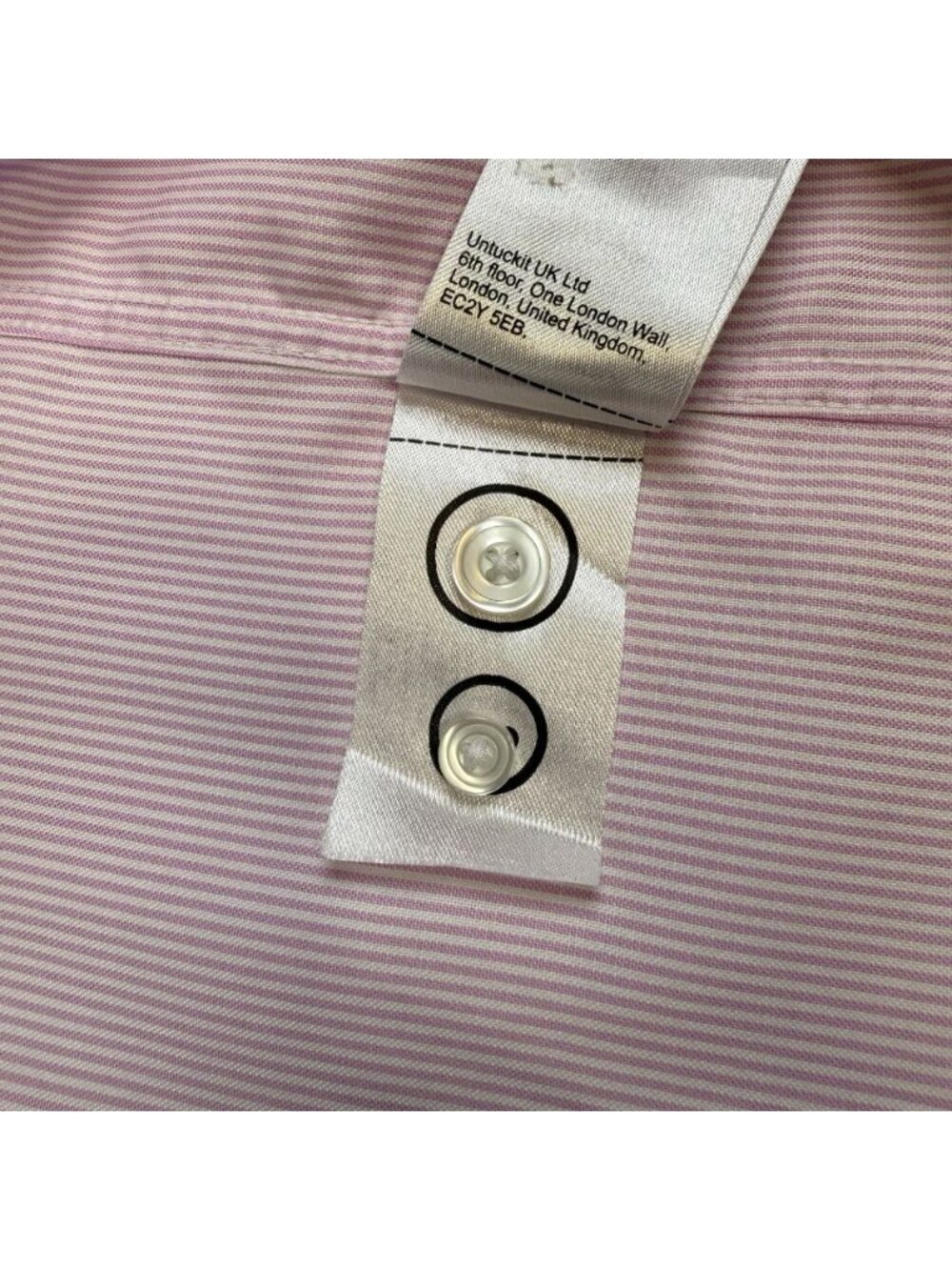 Untuckit Shirt Mens Size XL Pink Striped Flip-Cuff Douro Button Up Wrinkle Free - Picture 13 of 13